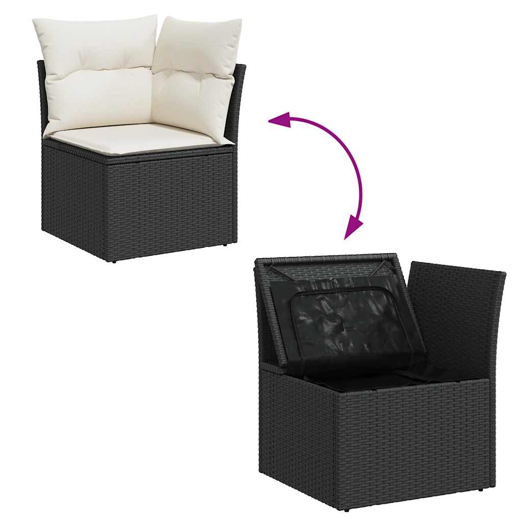 vidaXL 5-cz. zestaw wypoczynkowy do ogrodu, poduszki polirattan akacja