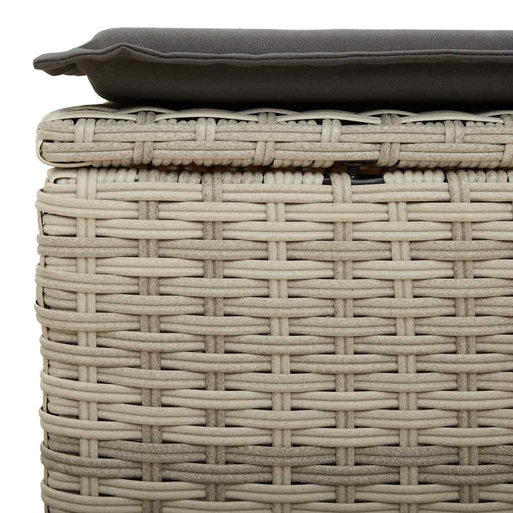 vidaXL 2-cz sofa ogrodowa z poduszkami, jasnoszary, rattan PE i akacja