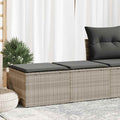 vidaXL 2-cz sofa ogrodowa z poduszkami, jasnoszary, rattan PE i akacja