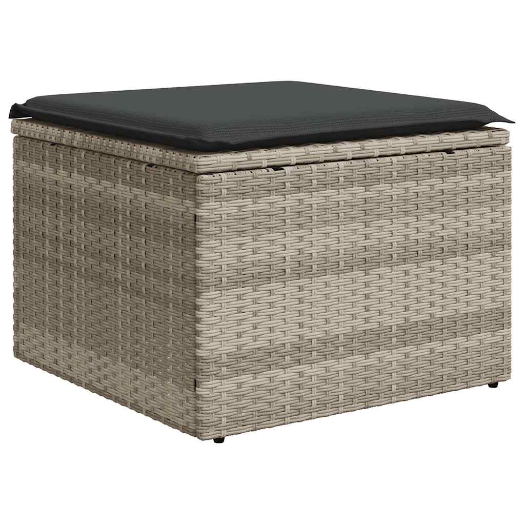 vidaXL 2-cz sofa ogrodowa z poduszkami, jasnoszary, rattan PE i akacja