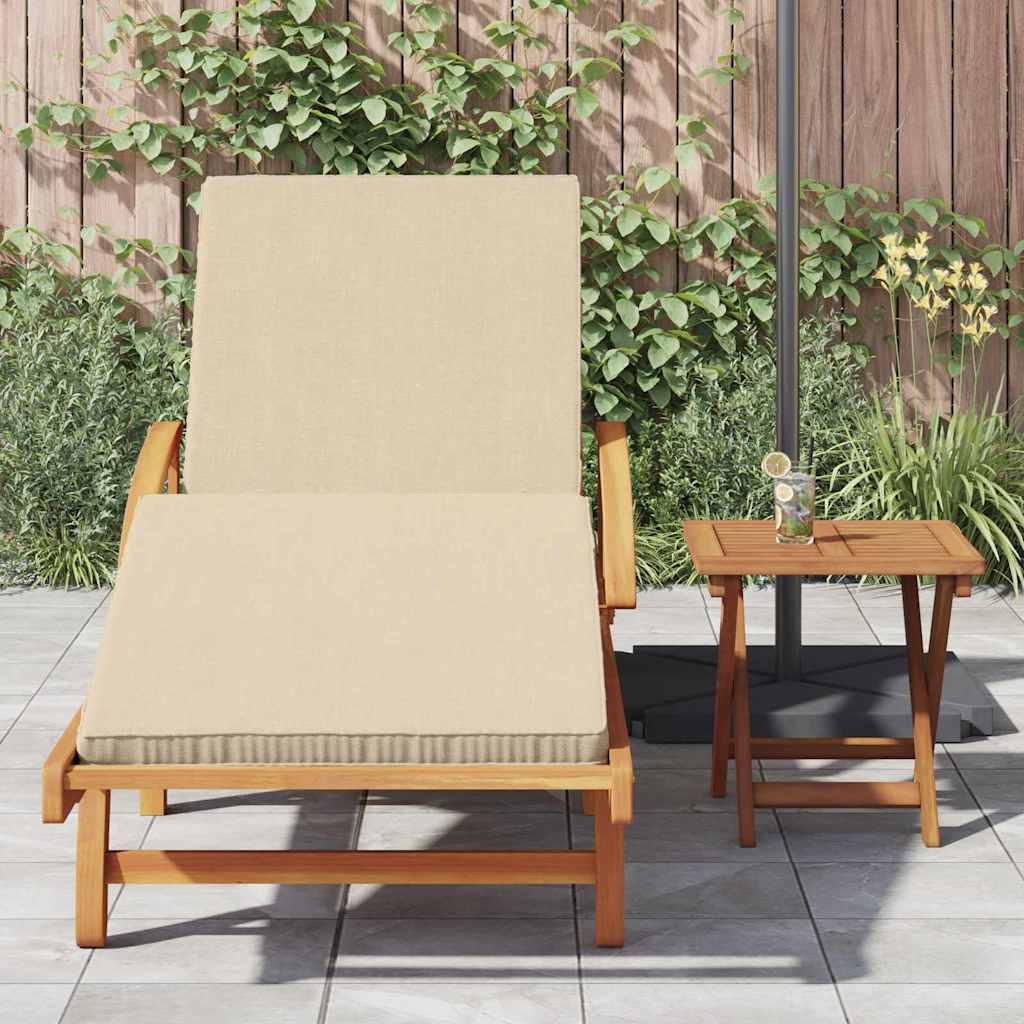 vidaXL Leżak Beżowy 200 x 67 x 84 cm Lite Drewno Akacji