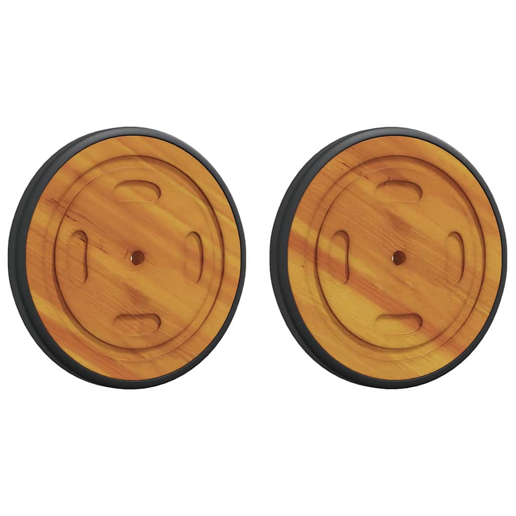vidaXL Wheels Space z kołem 2 pcs Brązowy 20.5 x 20.5 x 2 cm