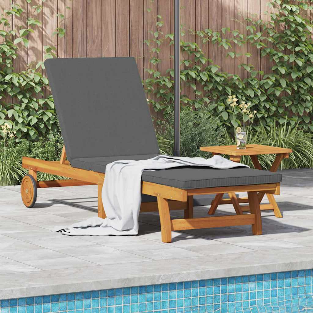 vidaXL Leżak Brązowy 199 x 63 x 85 cm Lite Drewno Akacji