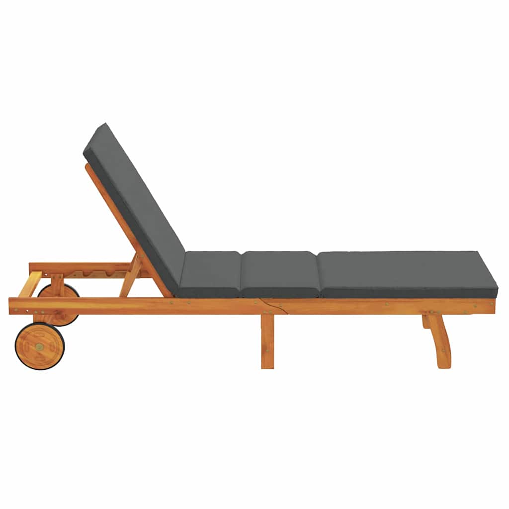 vidaXL Leżak Brązowy 199 x 63 x 85 cm Lite Drewno Akacji