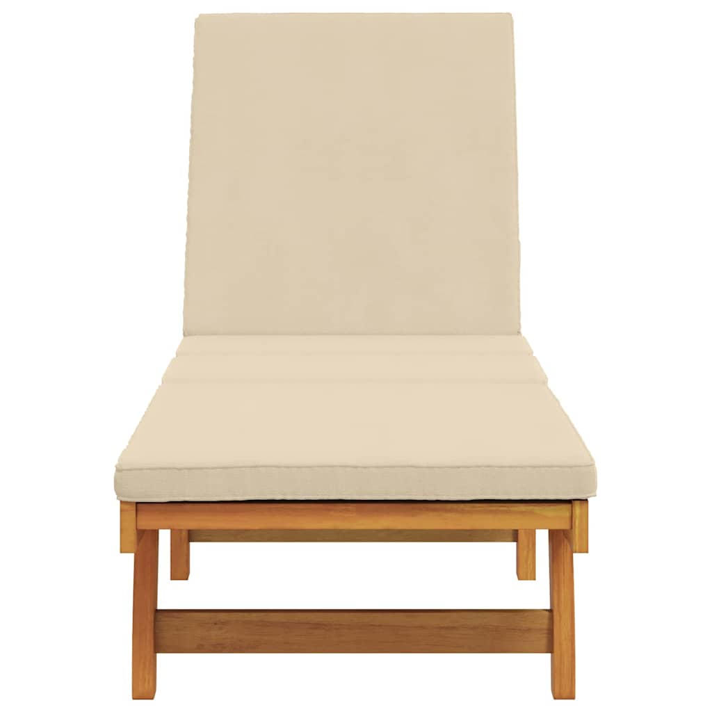 vidaXL Leżak Brązowy 199 x 63 x 85 cm Lite Drewno Akacji