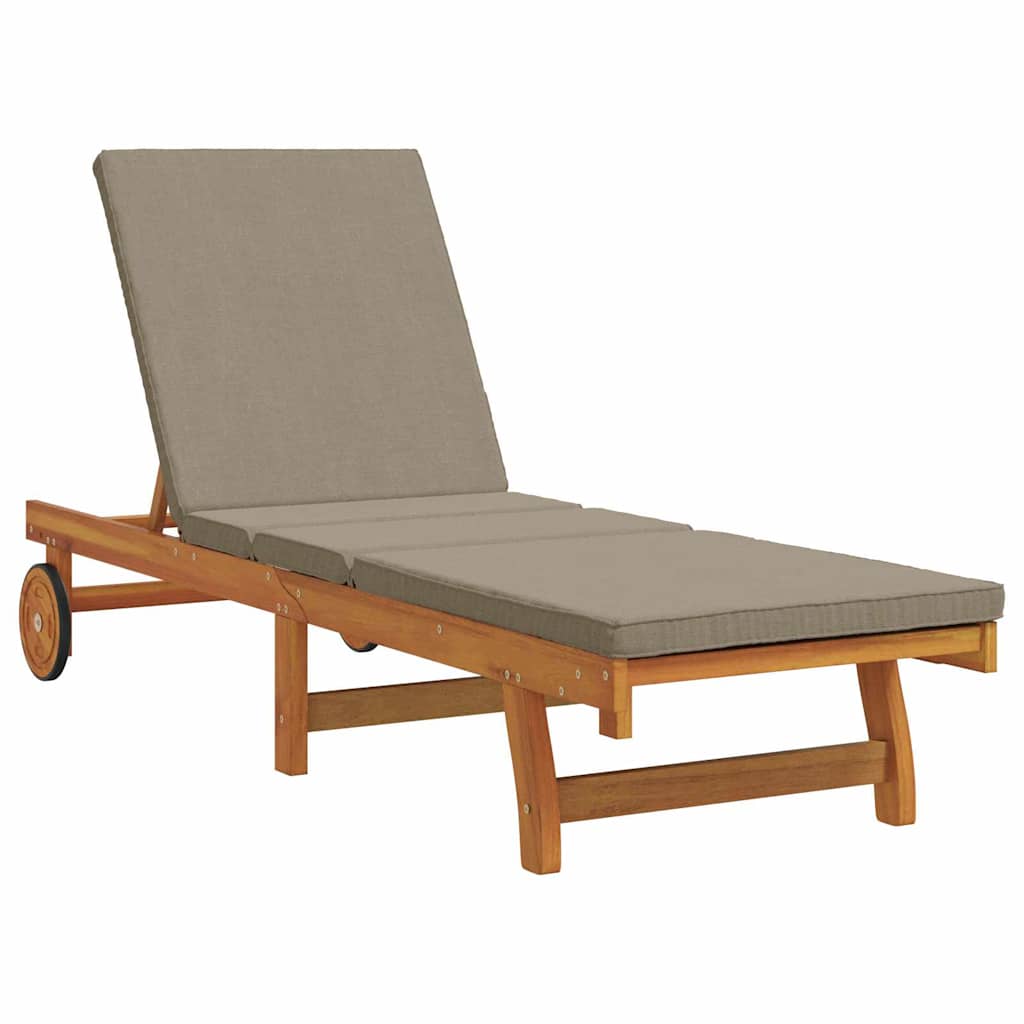 vidaXL Leżak Brązowy 199 x 63 x 85 cm Lite Drewno Akacji
