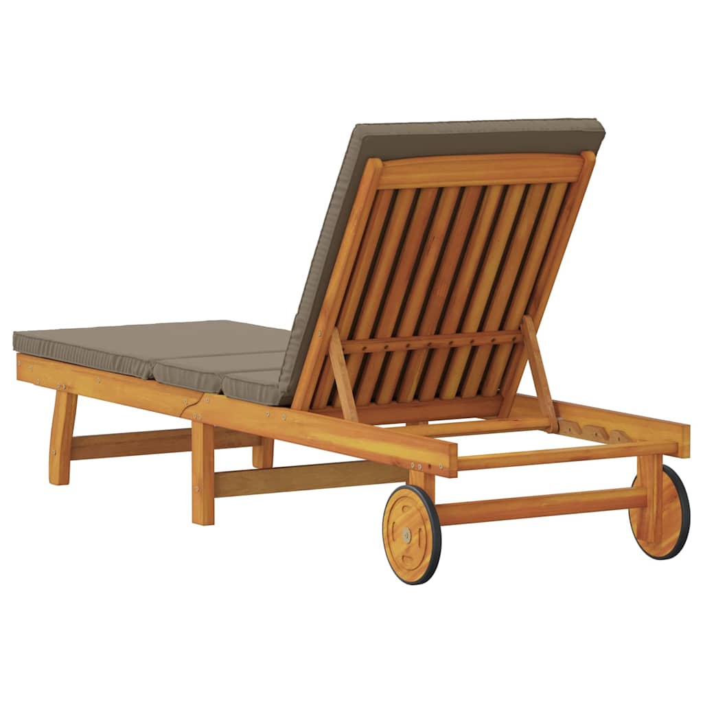 vidaXL Leżak Brązowy 199 x 63 x 85 cm Lite Drewno Akacji