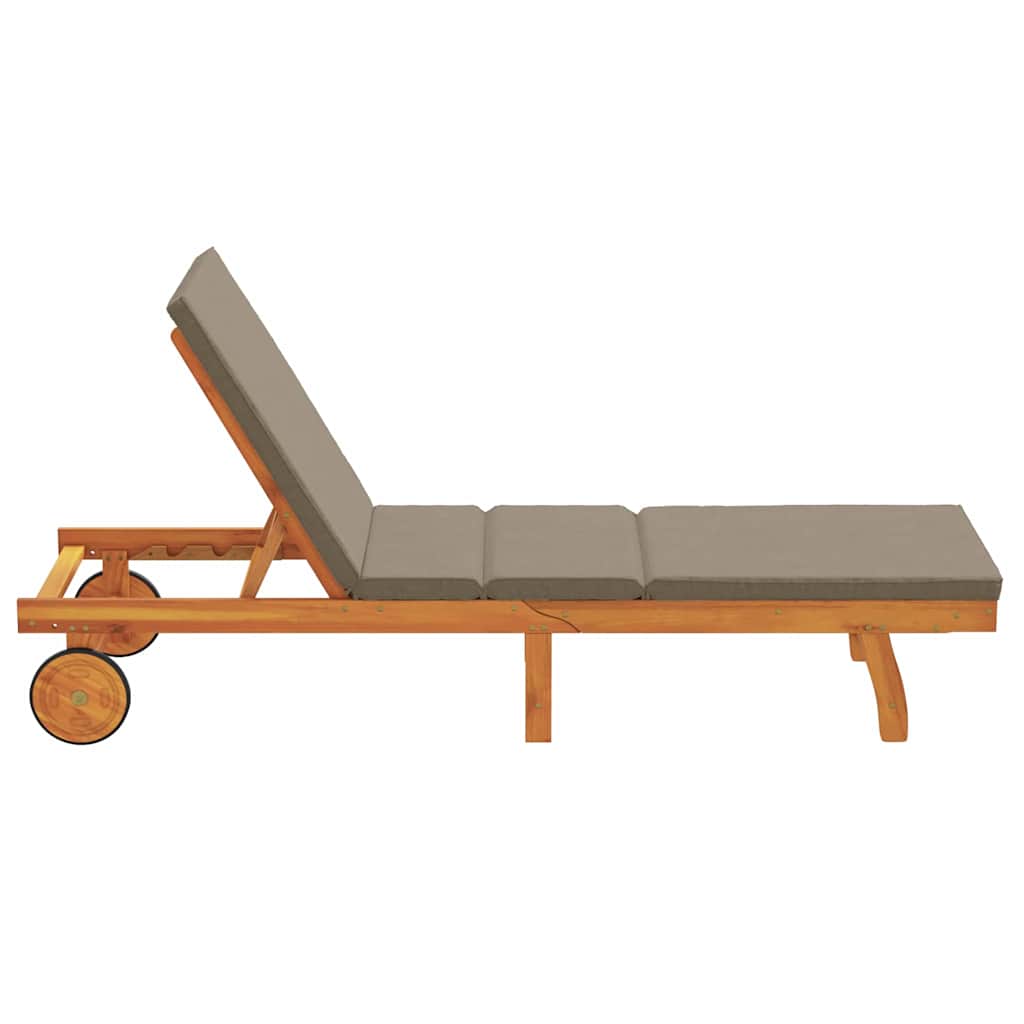 vidaXL Leżak Brązowy 199 x 63 x 85 cm Lite Drewno Akacji
