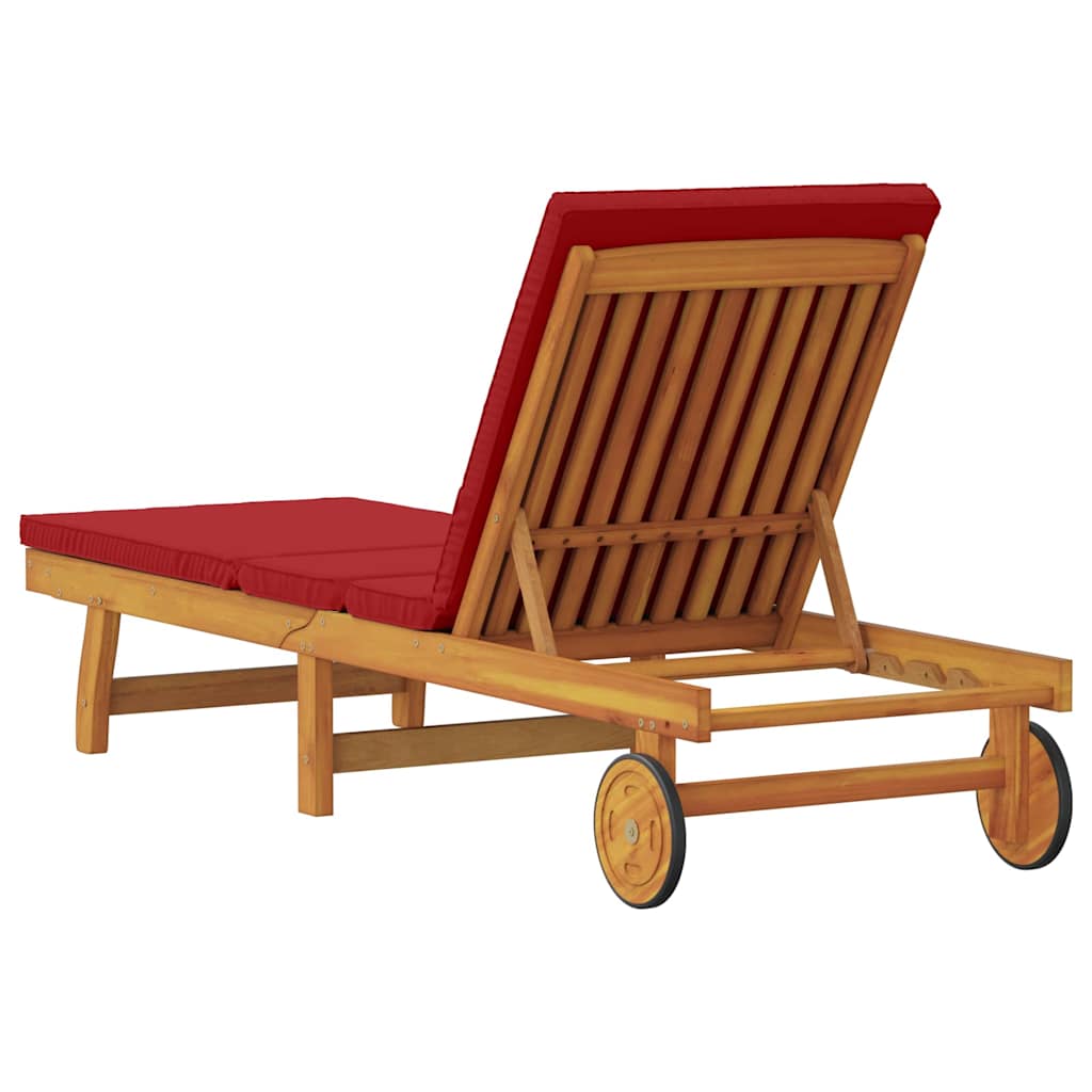 vidaXL Leżak Brązowy 199 x 63 x 85 cm Lite Drewno Akacji