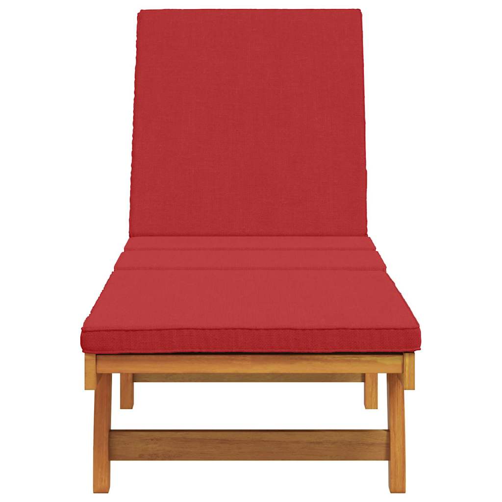 vidaXL Leżak Brązowy 199 x 63 x 85 cm Lite Drewno Akacji