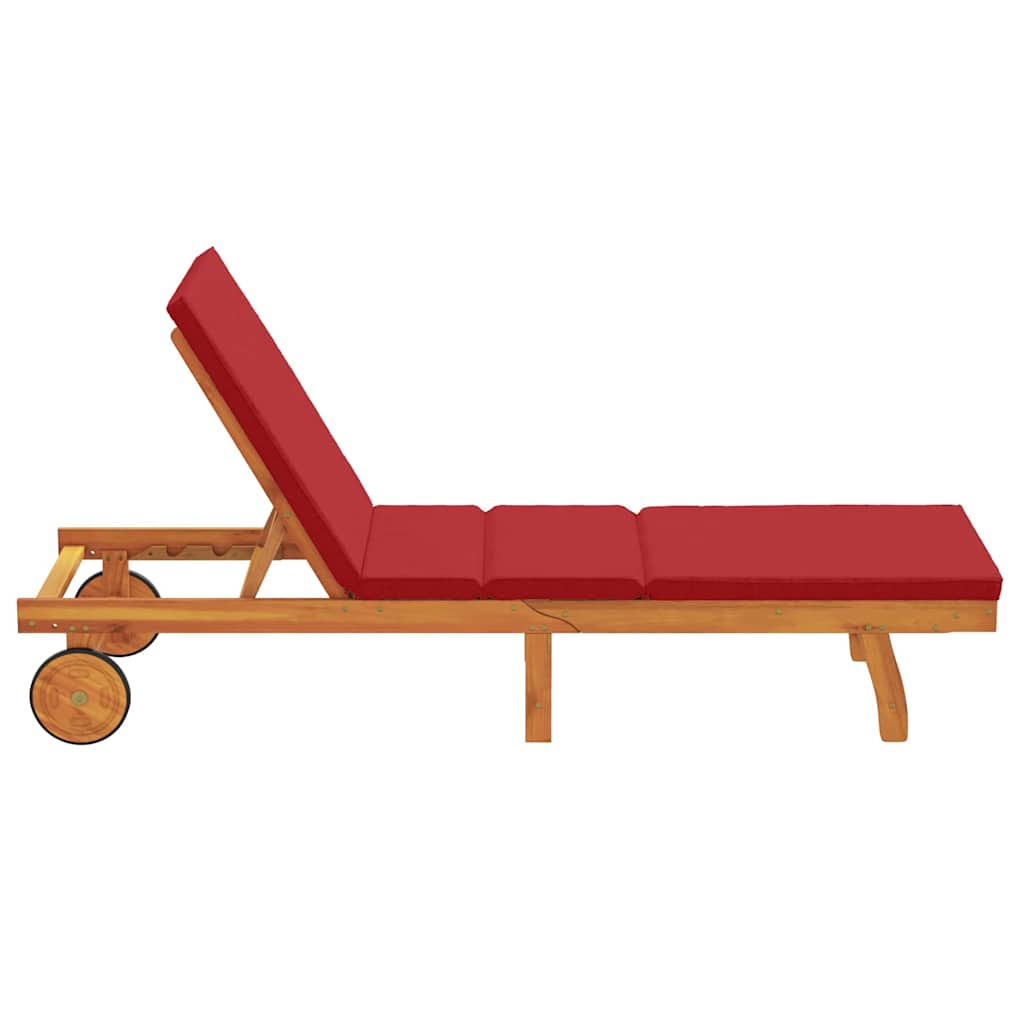 vidaXL Leżak Brązowy 199 x 63 x 85 cm Lite Drewno Akacji