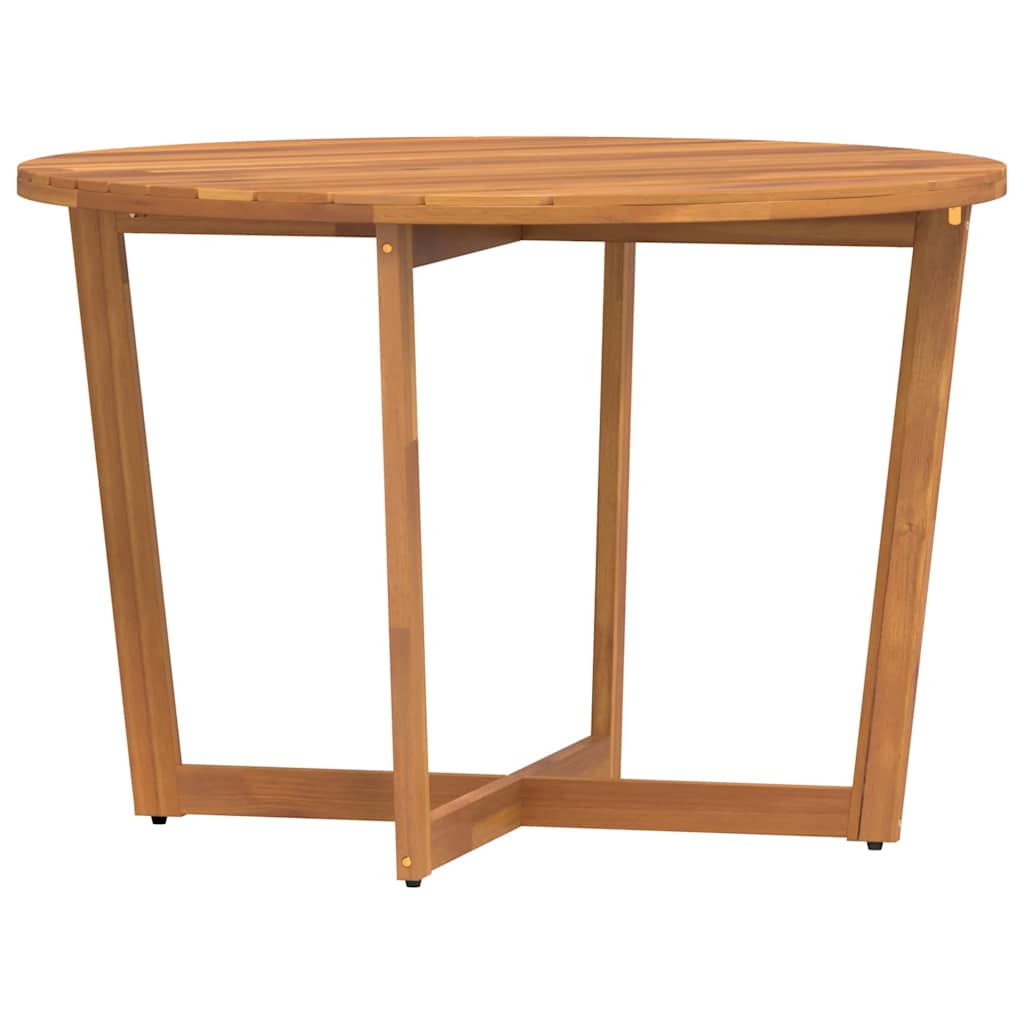 vidaXL Okrągły stół ogrodowy Ø110x75 cm z litego drewna akacjowego