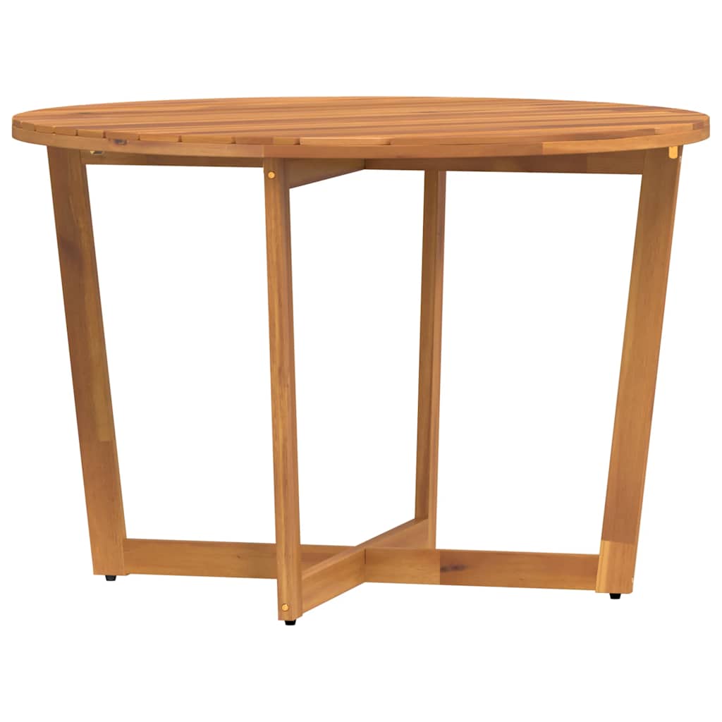 vidaXL Okrągły stół ogrodowy Ø110x75 cm z litego drewna akacjowego