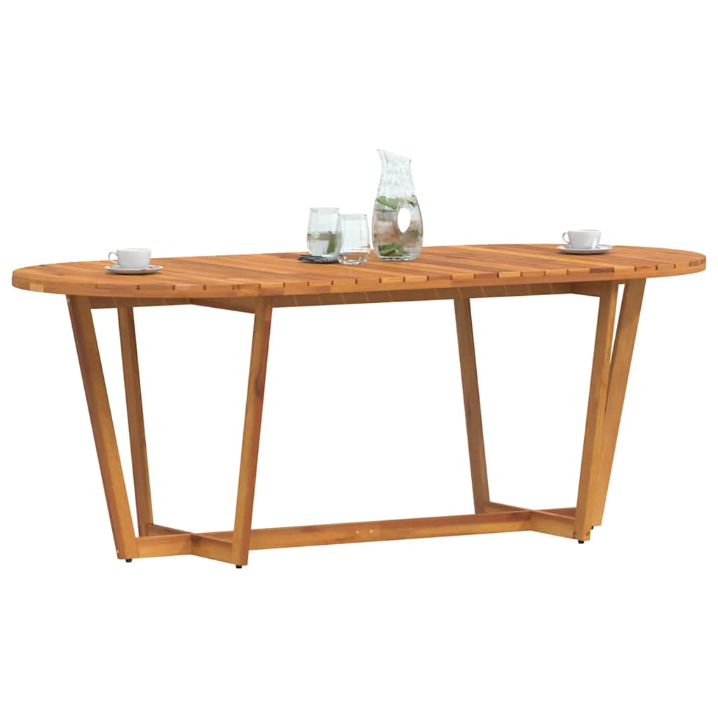 vidaXL Stół ogrodowy owalny 200x90x75 cm lite drewno akacjowe