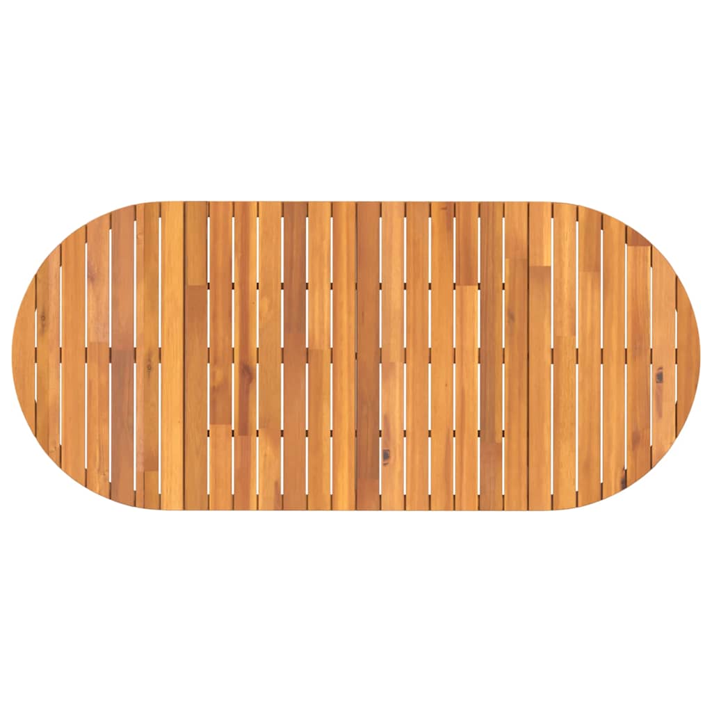 vidaXL Stół ogrodowy owalny 200x90x75 cm lite drewno akacjowe