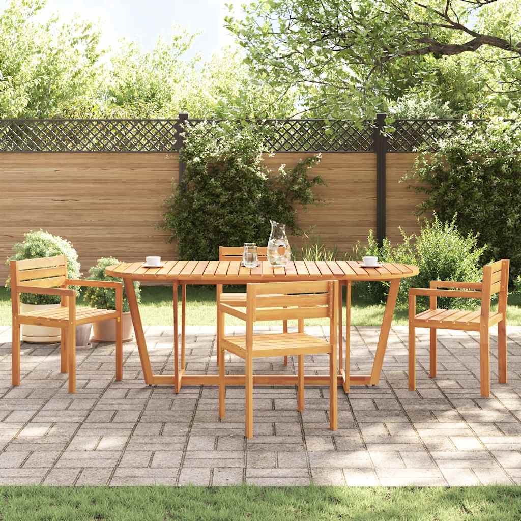 vidaXL Stół ogrodowy owalny 200x90x75 cm lite drewno akacjowe