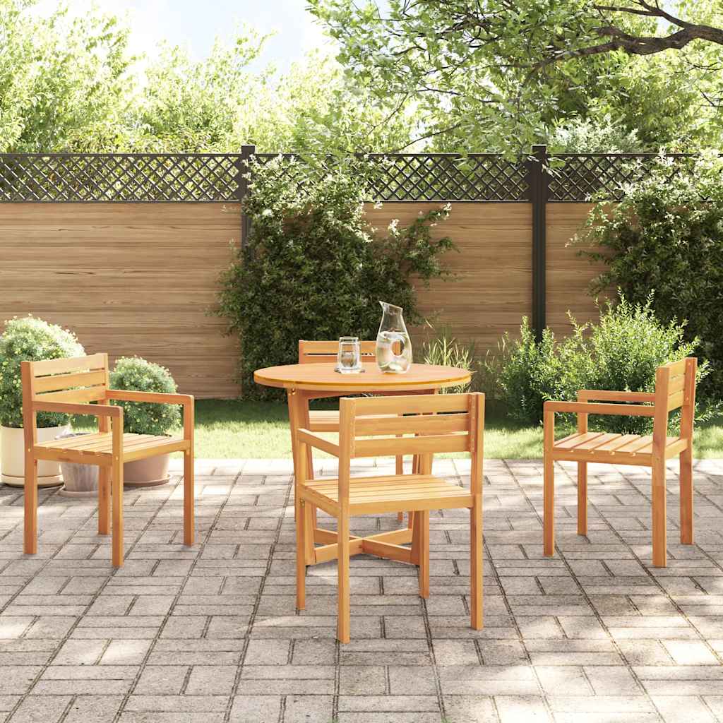 vidaXL Krzesła ogrodowe 4 szt. 50x53x80 cm Drewno lite Akacja