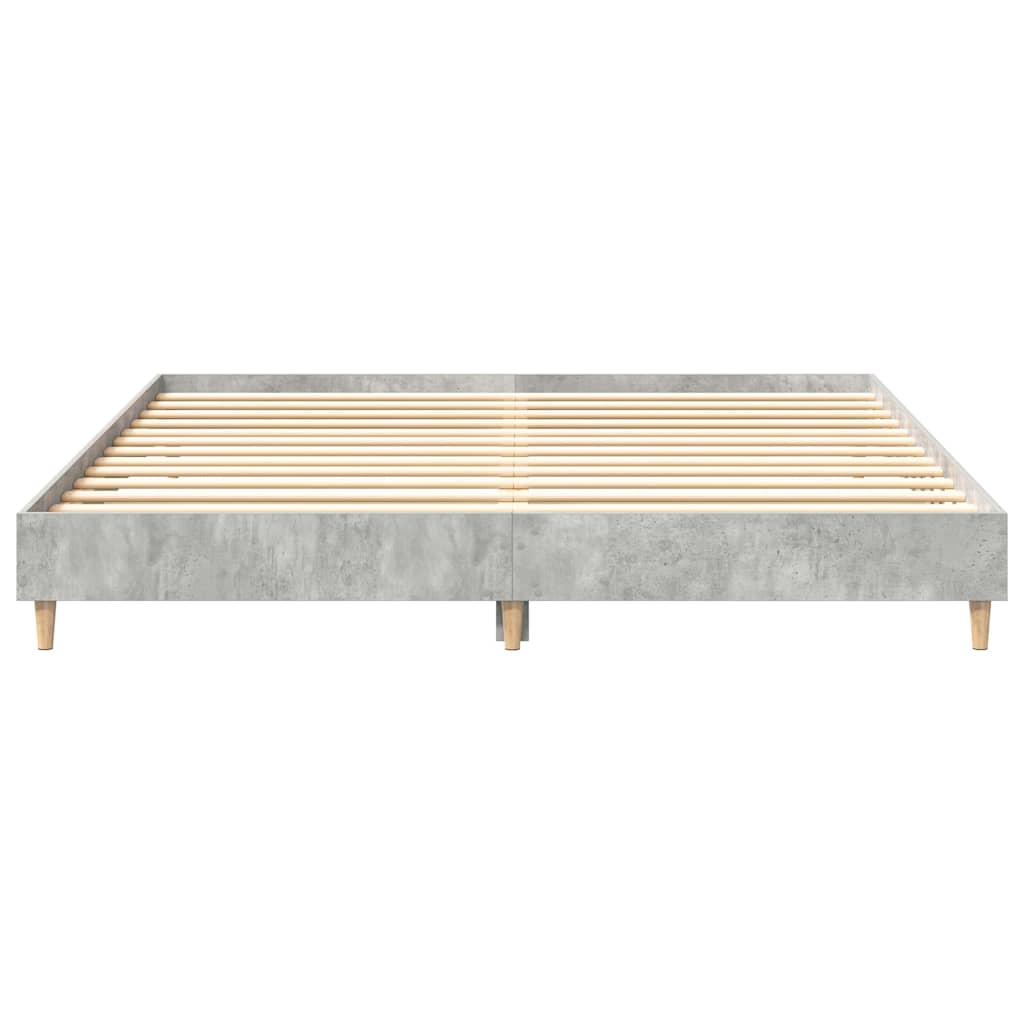 vidaXL Rama łóżka bez materaca Betonowa szarość 200x200 cm