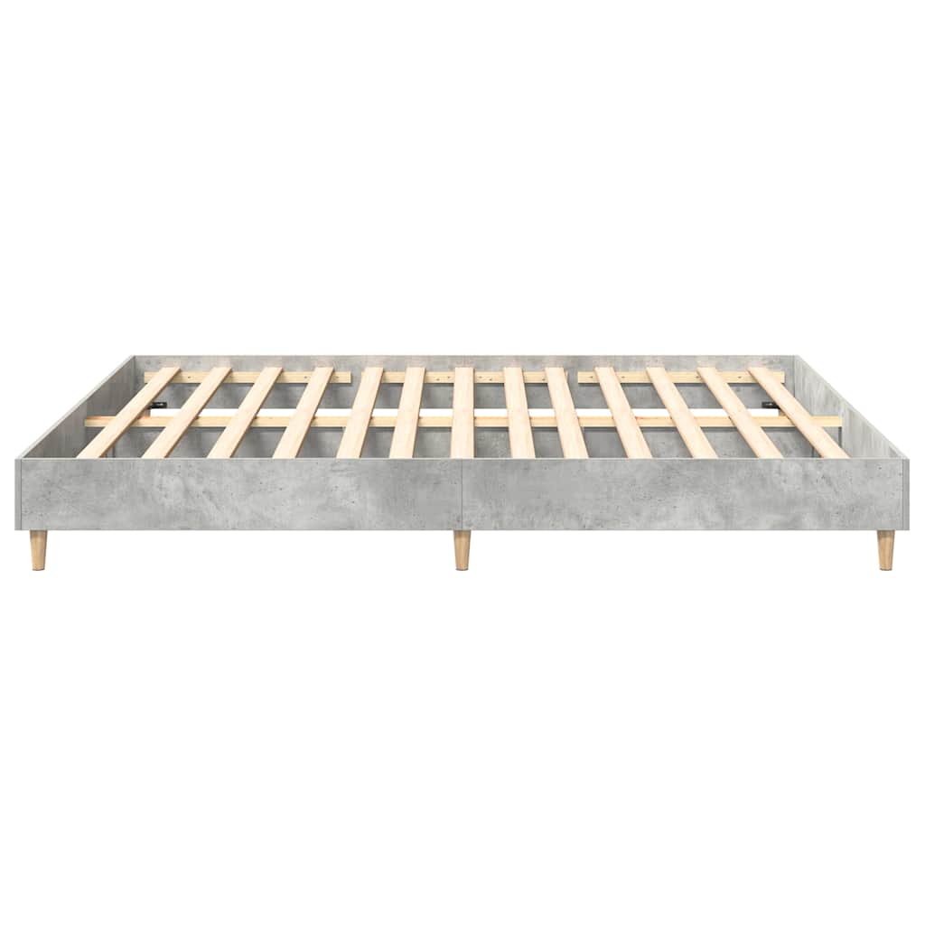 vidaXL Rama łóżka bez materaca Betonowa szarość 200x200 cm