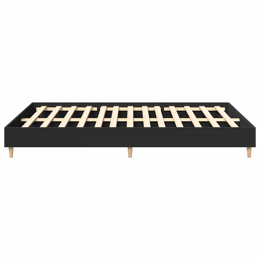 vidaXL Rama łóżka bez materaca czarna 150x200 cm drewno klejone