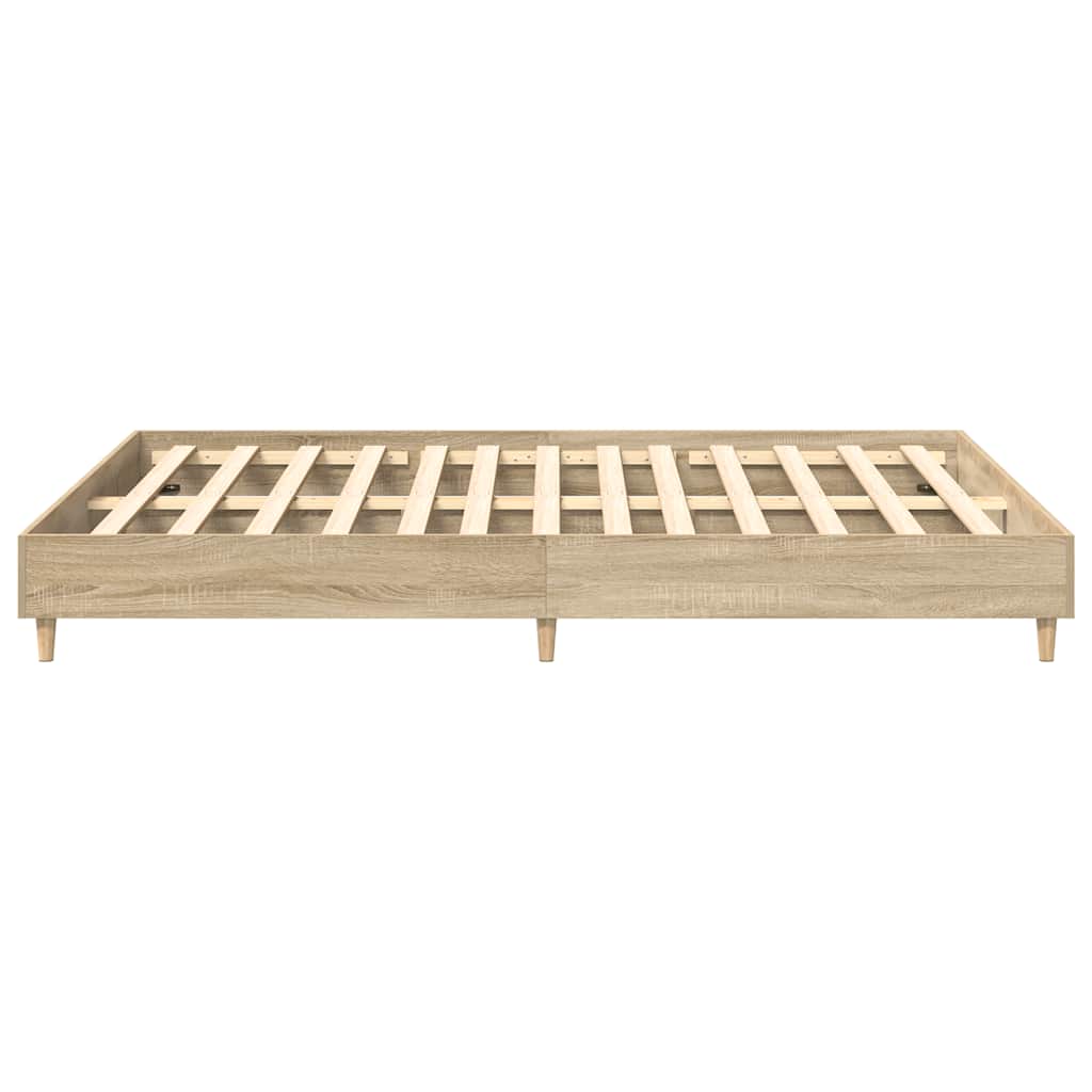 vidaXL Rama łóżka bez materaca Dąb Sonoma 150x200 cm Drewno klejone