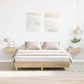 vidaXL Rama łóżka bez materaca Dąb Sonoma 150x200 cm Drewno klejone
