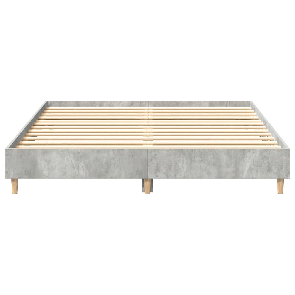 vidaXL Rama łóżka bez materaca Betonowa szarość 150x200 cm