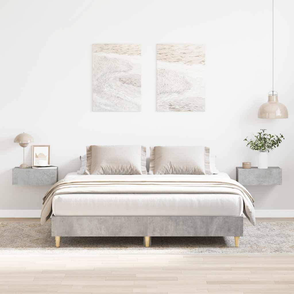 vidaXL Rama łóżka bez materaca Betonowa szarość 150x200 cm