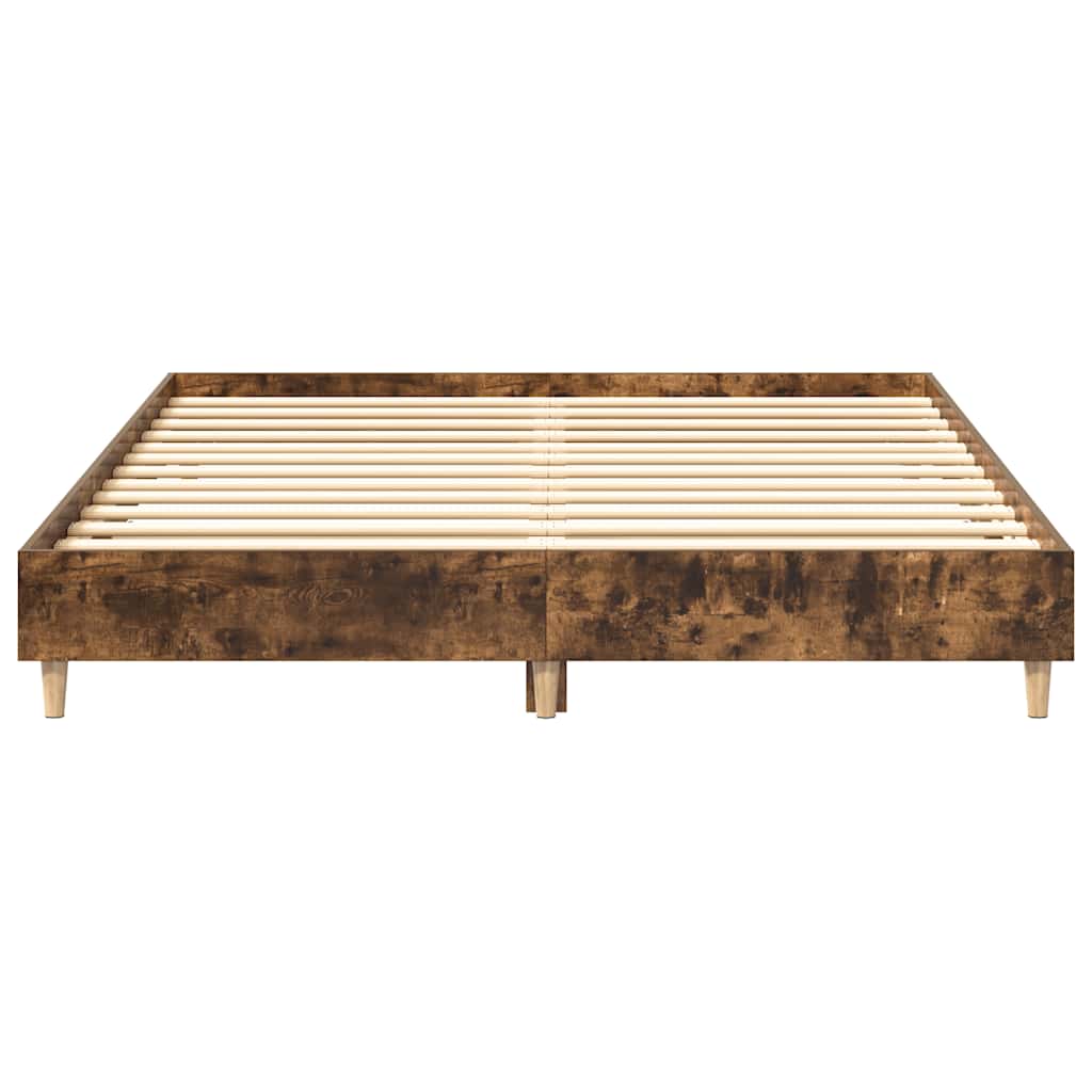 vidaXL Rama łóżka bez materaca dąb wędzony 150x200 cm drewno klejone
