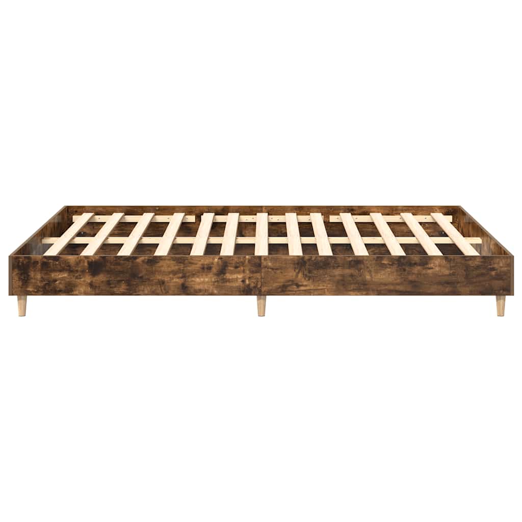 vidaXL Rama łóżka bez materaca dąb wędzony 150x200 cm drewno klejone