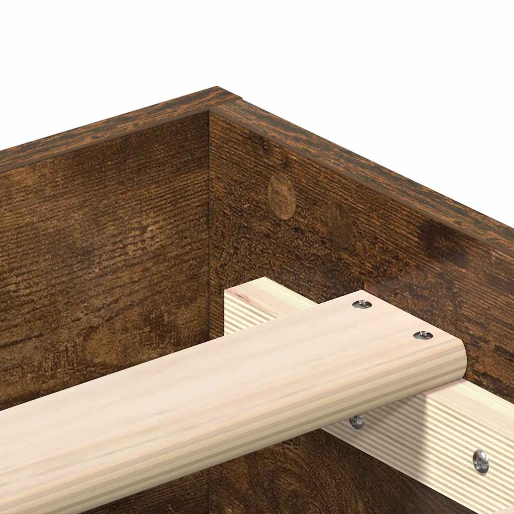 vidaXL Rama łóżka bez materaca dąb wędzony 150x200 cm drewno klejone