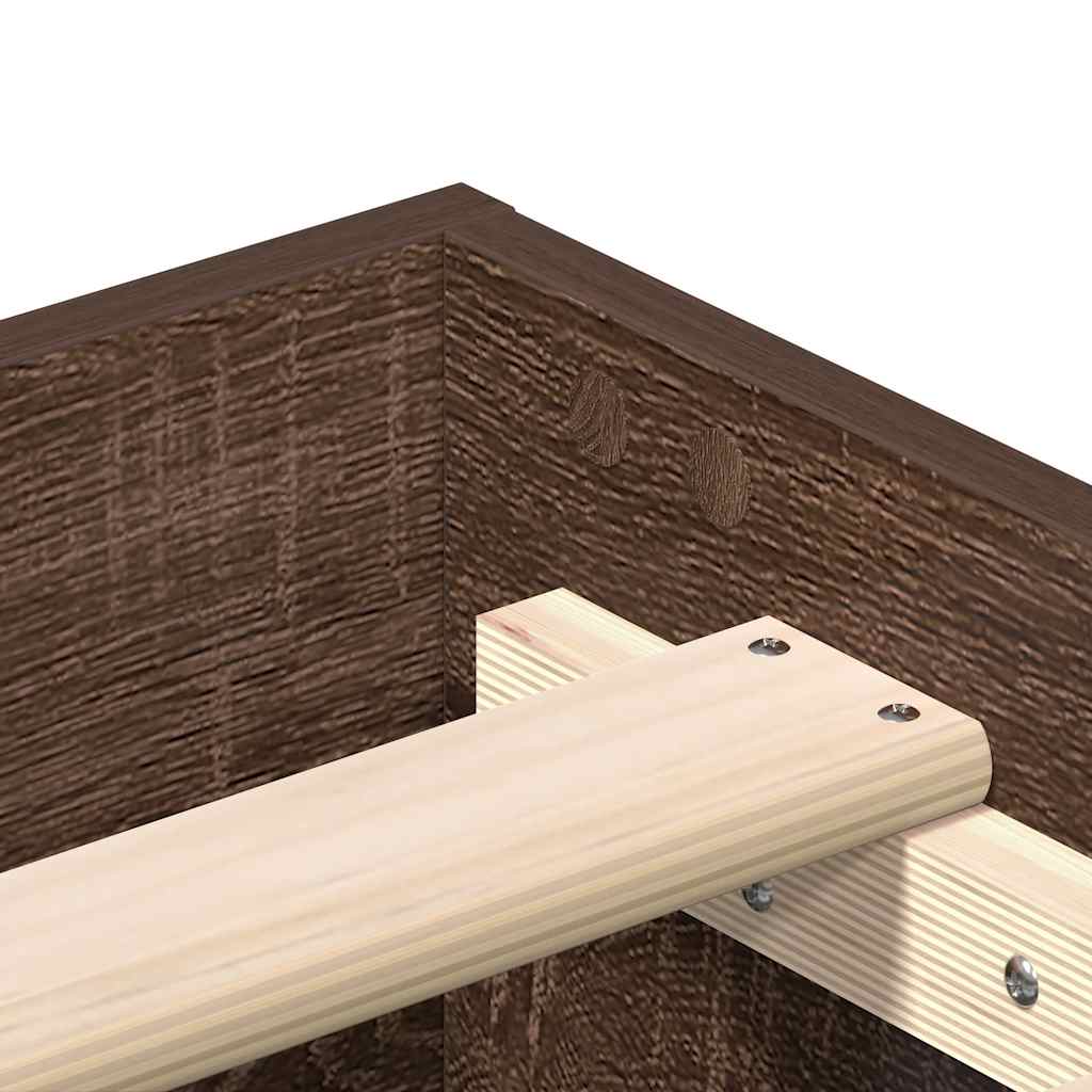 vidaXL Rama łóżka bez materaca Brązowy dąb 150x200 cm Drewno klejone