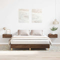 vidaXL Rama łóżka bez materaca Brązowy dąb 150x200 cm Drewno klejone