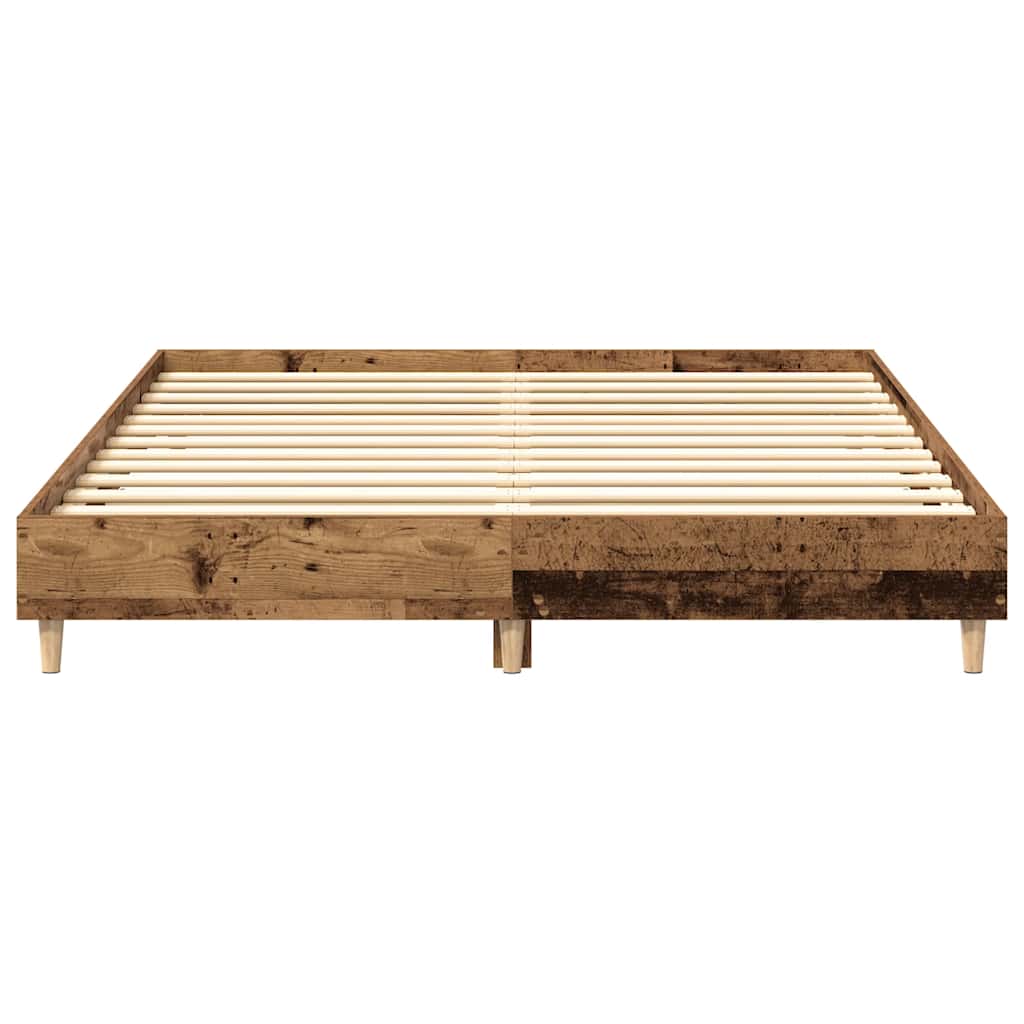 vidaXL Rama łóżka bez materaca Stare drewno 150x200 cm Drewno klejone