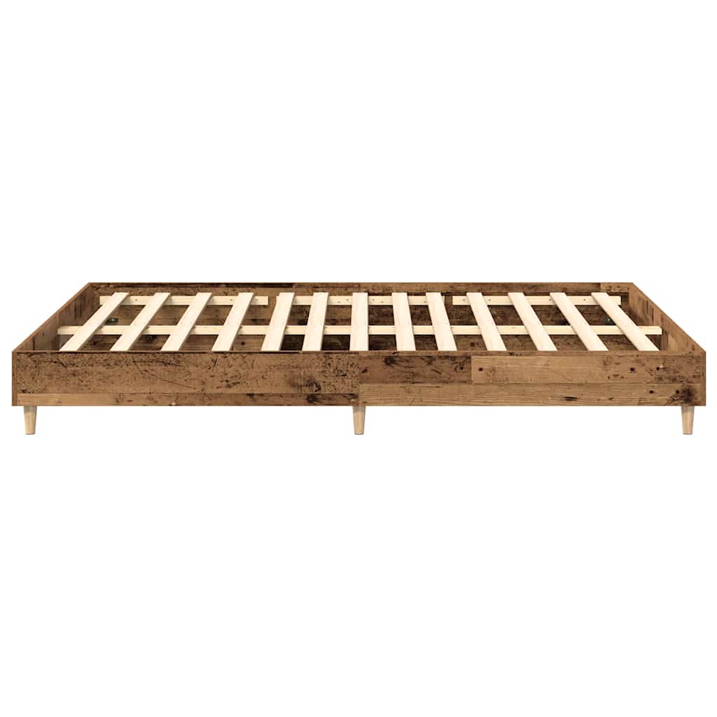 vidaXL Rama łóżka bez materaca Stare drewno 150x200 cm Drewno klejone