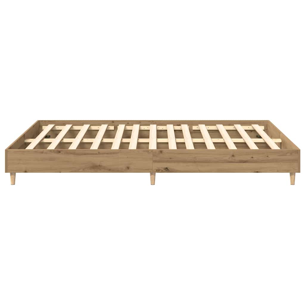 vidaXL Rama łóżka bez materaca Artisan Oak 150x200 cm Drewno klejone