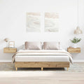 vidaXL Rama łóżka bez materaca Artisan Oak 150x200 cm Drewno klejone