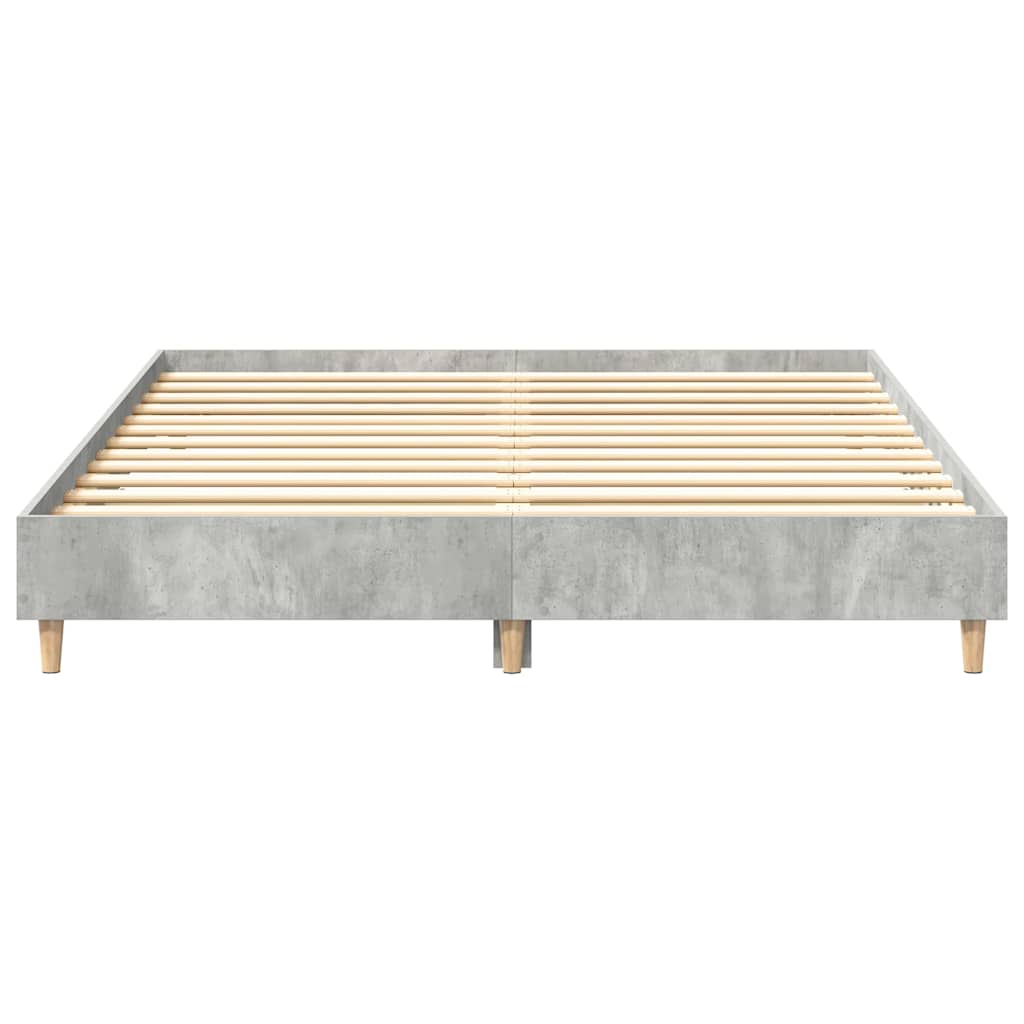 vidaXL Rama łóżka bez materaca Betonowa szarość 140x200 cm