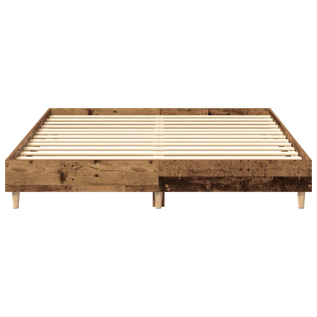 vidaXL Rama łóżka bez materaca Stare drewno 140x200 cm Drewno klejone