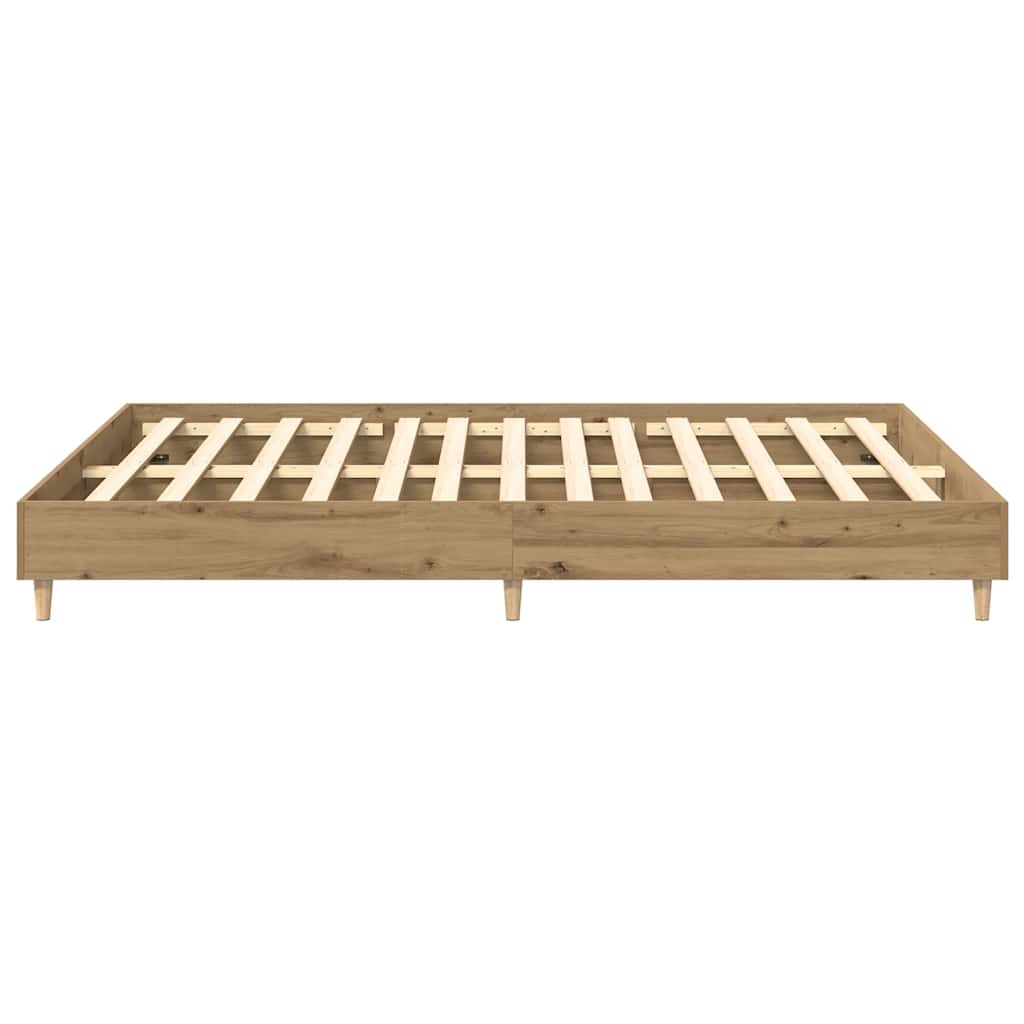 vidaXL Rama łóżka bez materaca Artisan Oak 140x200 cm Drewno klejone