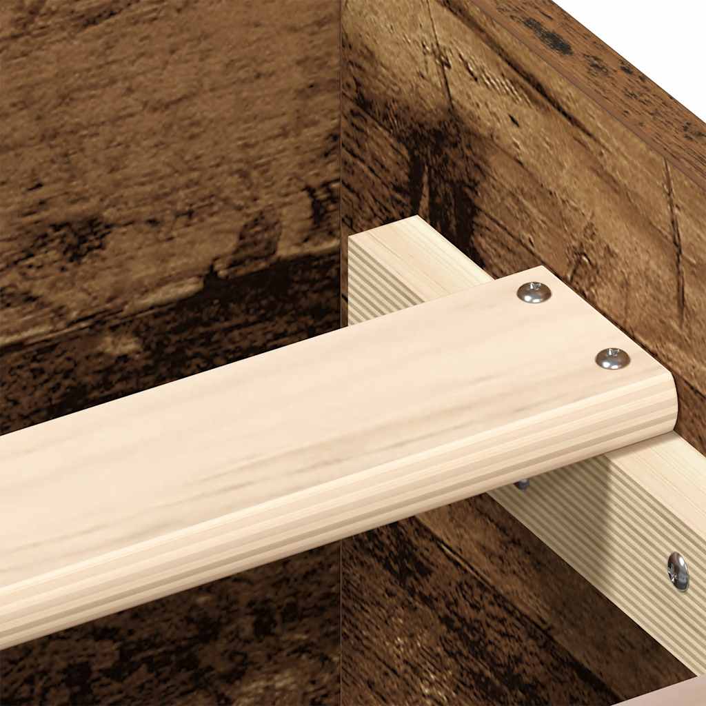 vidaXL Rama łóżka bez materaca Stare drewno 120x190cm Drewno klejone
