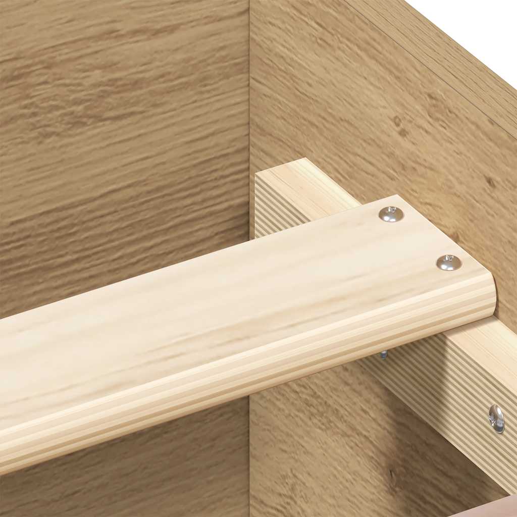 vidaXL Rama łóżka bez materaca Artisan Oak 120x190cm Drewno klejone