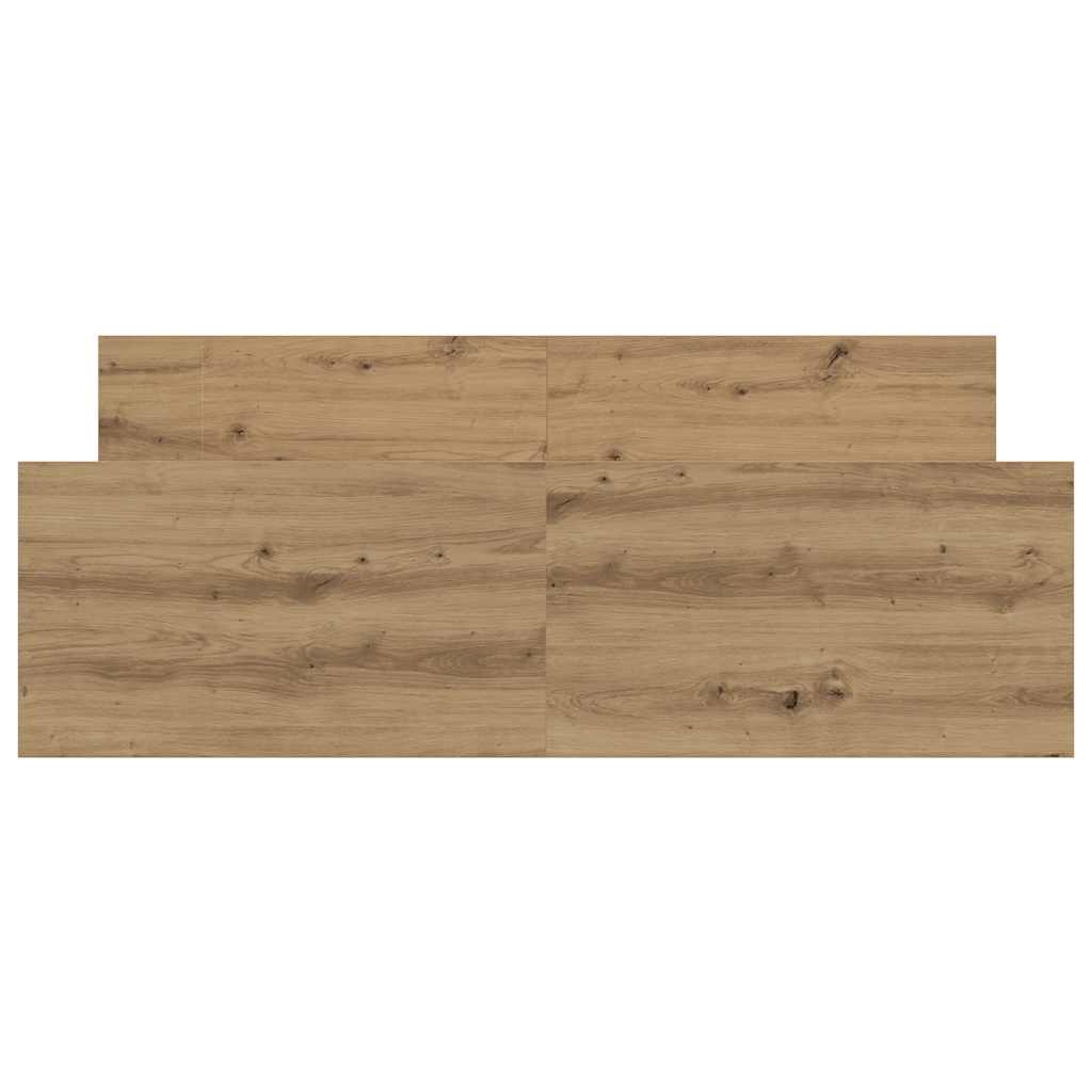 vidaXL Rama łóżka bez materaca Artisan Oak 140x190cm Drewno klejone