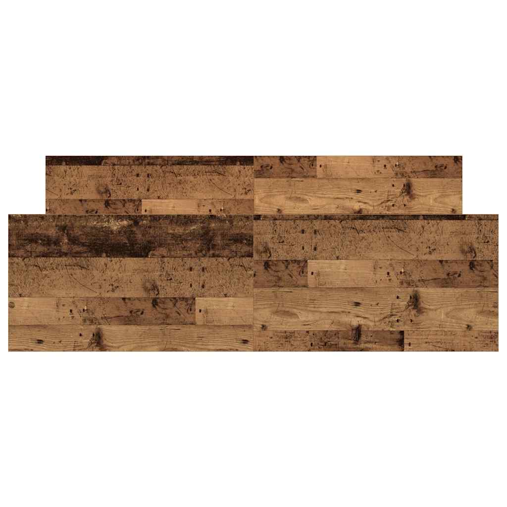 vidaXL Rama łóżka bez materaca Stare drewno 135x190cm Drewno klejone