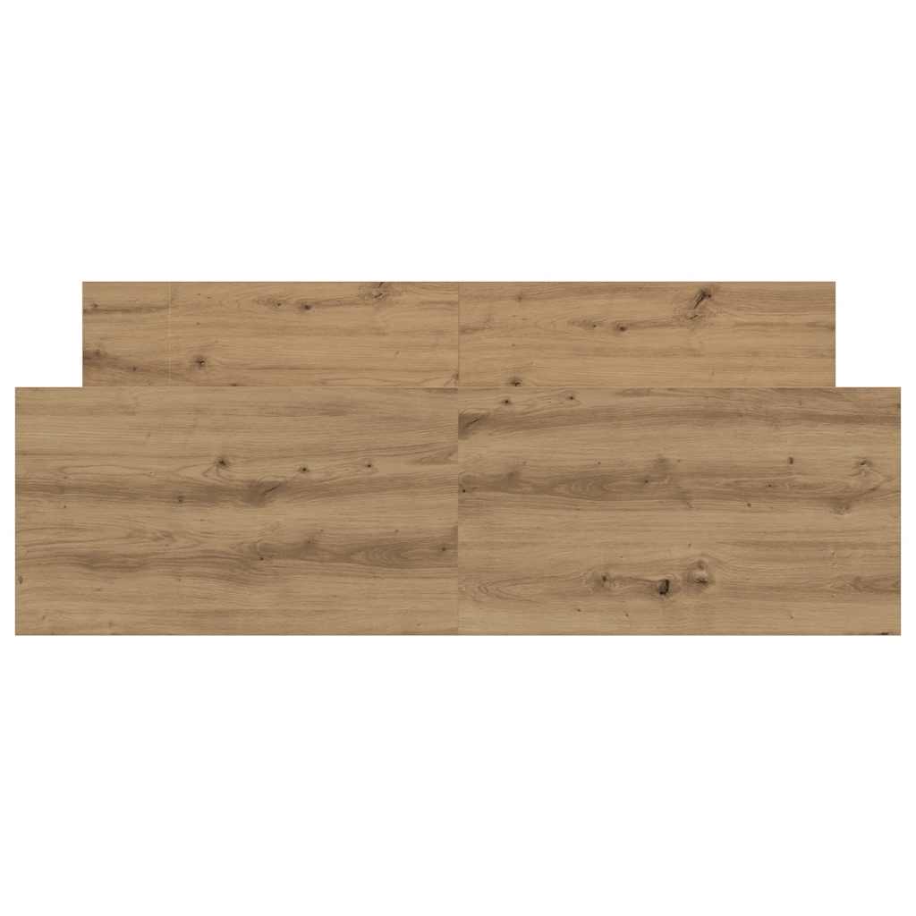 vidaXL Rama łóżka bez materaca Artisan Oak 135x190cm Drewno klejone