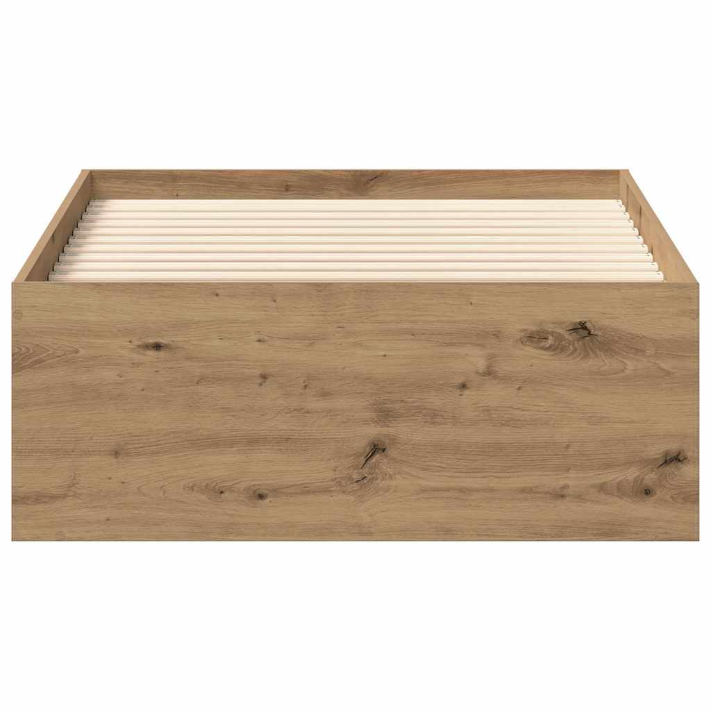 vidaXL Rama łóżka bez materaca Artisan Oak 90x190cm Drewno klejone