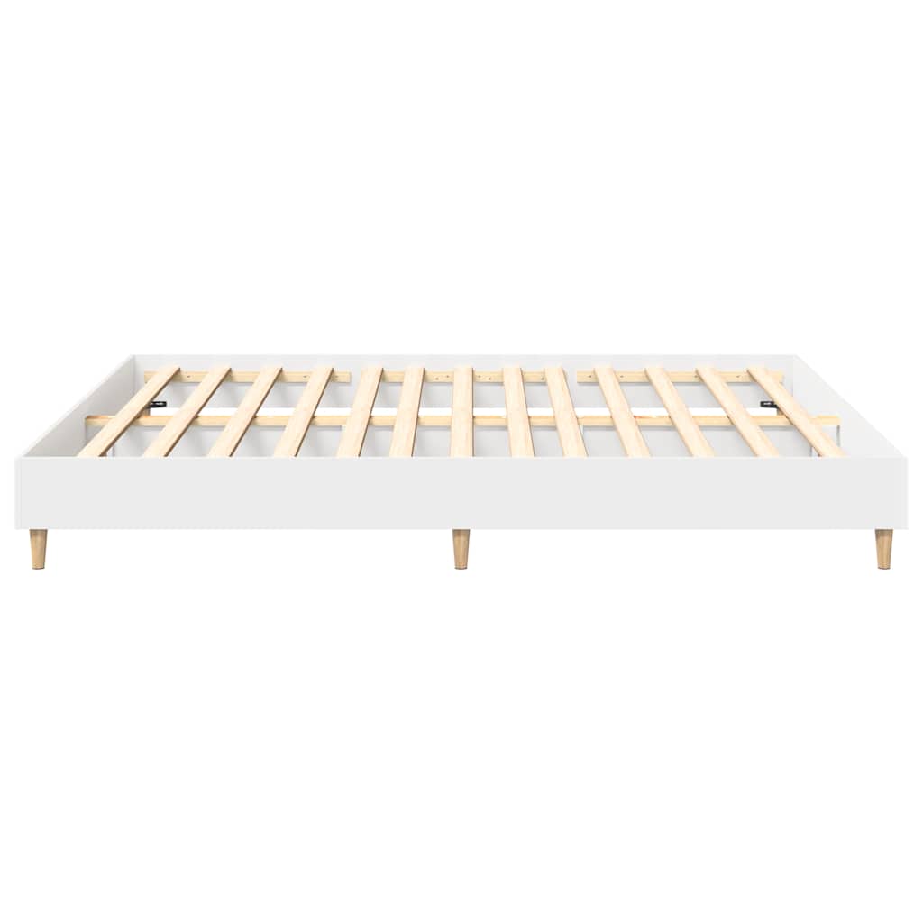 vidaXL Rama łóżka bez materaca Biała 180x200cm Drewno klejone