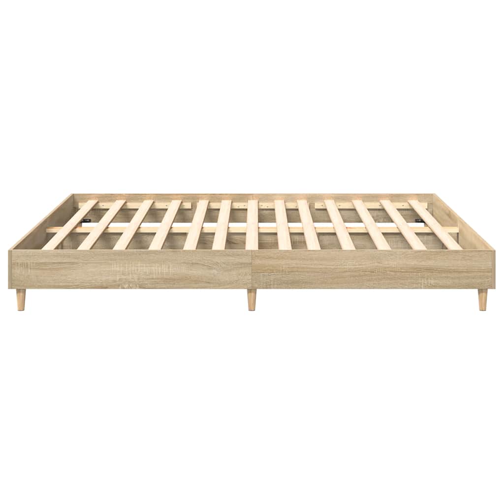 vidaXL Rama łóżka bez materaca Sonoma Oak 180x200cm Drewno klejone