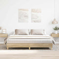 vidaXL Rama łóżka bez materaca Sonoma Oak 180x200cm Drewno klejone