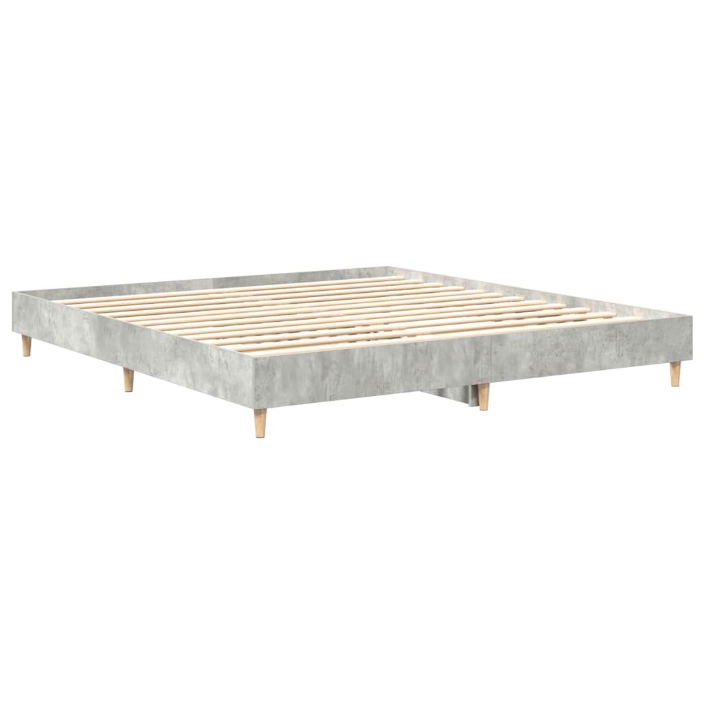 vidaXL Rama łóżka bez materaca Betonowa szarość 180x200cm
